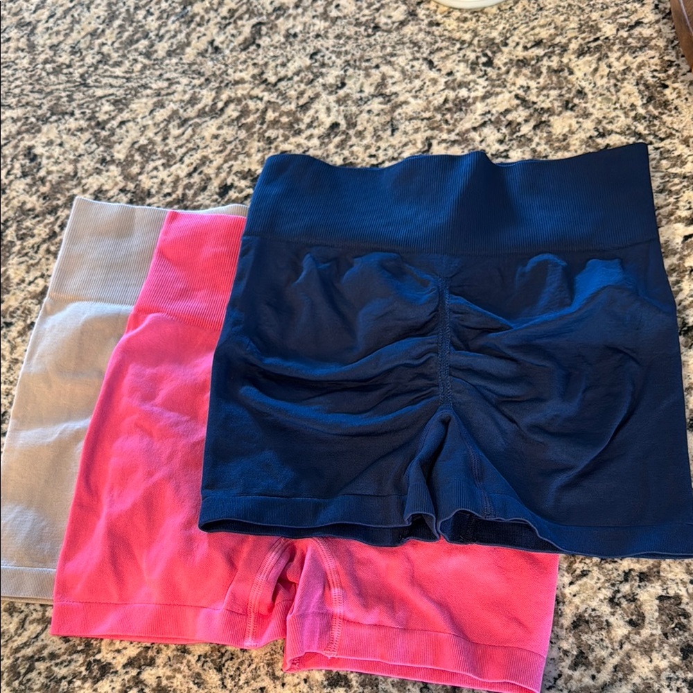 Women's Navy and Pink Shorts 3 pair bundle